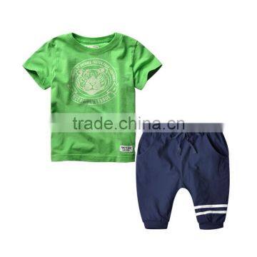 Wholesale Summer Cotton Printing Boys Kids Clothes Clothing Set photo-4