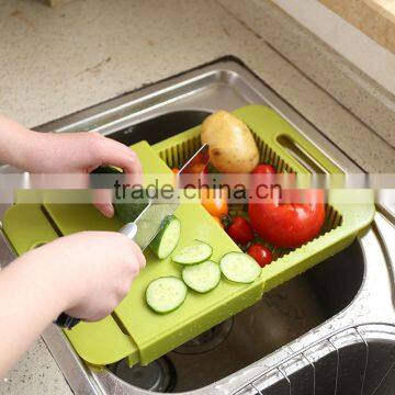 Cutting Kitchen Board With Chopping Block Draining Board Dishes To Wash Cut With The Drain Basket Creative 2 in 1 Drawer KC1110 photo-2