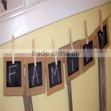 BURLAP & BLACK CHALKBOARD Banner Great Photo Prop Wedding Engagement Baby