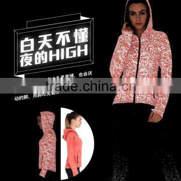 Woman's Outdoor Clothing Night Quick-drying Coat Reflective Sportswear Couple Casual Hooded Clothing