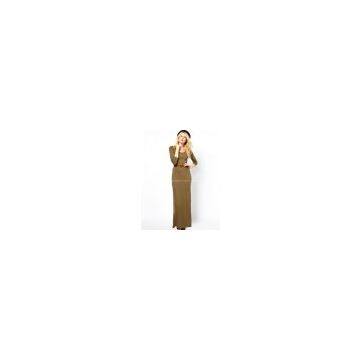 Exclusive Long Sleeve Maxi Dress With Belt China garment factory