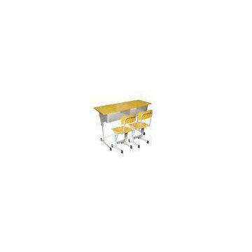 Steel / Wooden Modern School Furniture -  Yellow Comfortable Desk Chair For Office