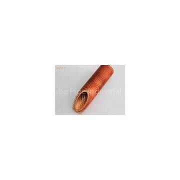 High Finned Copper Tubing for Oil Cooler in Machinery , Extruded Fin Tube