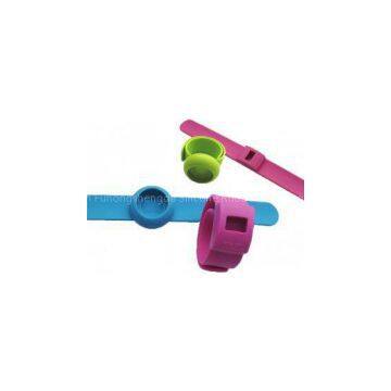 100% SGS / Rohs Silicone Compound Rubber Watch Straps / Slap Watch Rubber Bands