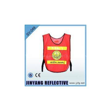 Orange And Black Piping Reflective Vest