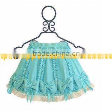 Gorgeous ruffle bowknots cotton skirts lace infant baby mini skrits boutique girls party dresses skirts