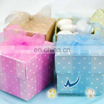 Polka Dot 2 Piece Square Favor Boxes