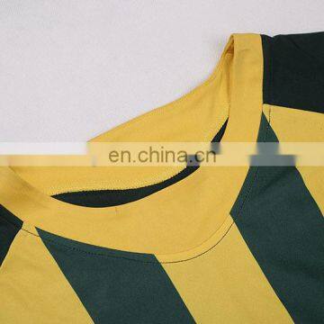 YS-YXL Black and Golden Striped New Soccer Player Jersey photo-3