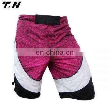 Hot sell pink mma shorts cheap red crossfit shorts boxing shorts