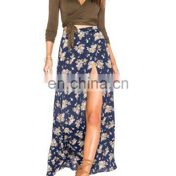 Latest hawaian high waist skirt crop top images