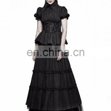 Gothic Victorian Punk Rave Black Long Skirt-crinoline Q-317 photo-5