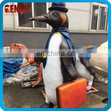 Fiberglass Life Size Cartoon Penguin Statue