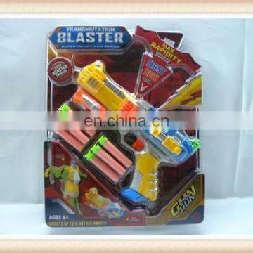 plastic transformable robot toy eva soft bullet gun toy