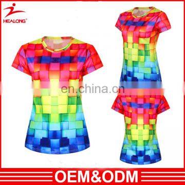 2017 Creat Your Own Mixed Color Summer 3D Cheap 100 Polyester Sublimation Women T Shirt