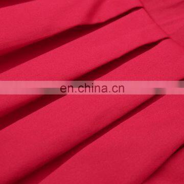 Grace Karin Women's Vintage Retro Pleated Red Cotton Summer Skirt 7 Patterns CL010401-7 photo-5