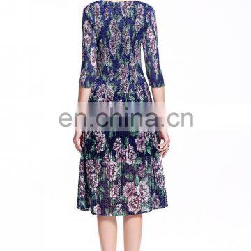 2017 Wholesale Lace Print Dress for Lady Retro Dress Summer photo-5