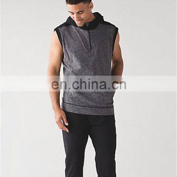 Custom logo mens gym wear compression half zip top running jacket gym clothing