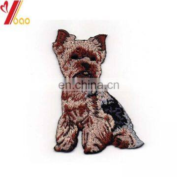 China manufacturer custom animals cute DOG design 100% full embroidery patch