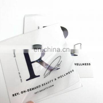 custom logo waterproof label printing clear/transparent sticker