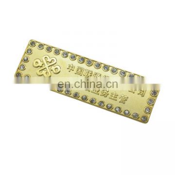 famous brand metal name tags supplier/custom logo nameplates