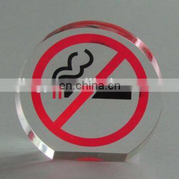Square White Acrylic Sign Holder Folding Acrylic no Smoking Sign Stand photo-2