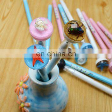 Office and School Novelty Fancy Creature Ballpoint Pen for Children and Kids With Spiral Shell,flower,starfish,scorpin photo-3