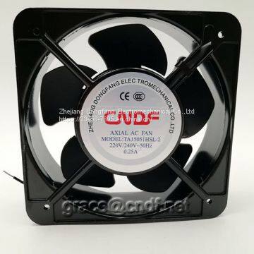 CNDF industrial exhaust fan 150x150x51mm 220/240VAc 0.25A 0.22A  40W  2600rpm  2800rpm ac cooling fan TA15051HSL-2