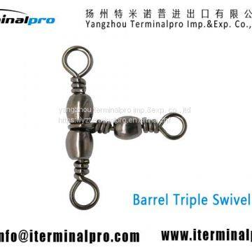 Barrel-triple-swivel-style-A-fishing-swivel-snap-terminal-tackle-TERMINALPRO