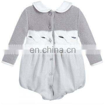 Wholesale high quantity plain grey cute beautiful Baby Girl Romper