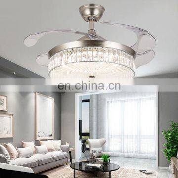 Modern Golden Crystal Ceiling Fan Light Chandelier Fan Lighting photo-2