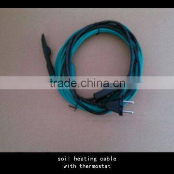 CE soil heating cable with thermostat