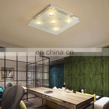 Home Lighting Square Shape Ground Glass Bedroom Ceiling Light Fixtures photo-3