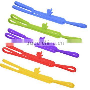LOT color rubber elastic book band standard bookmark size silicone clever bookmarks