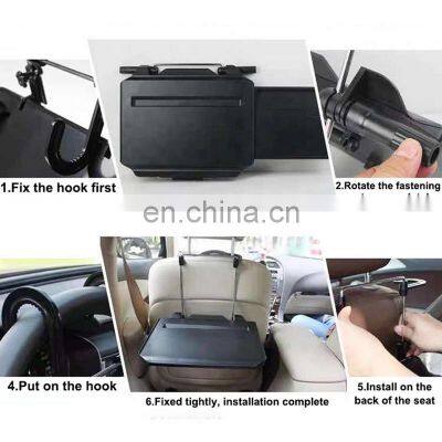 2021 Hot Car Steering Wheel Tray For Laptop Dining Food Cup Work Computer Desk For Kids Fold-able Car Table photo-2
