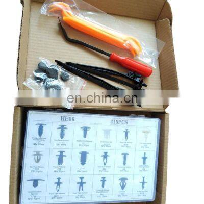 Customized car retainer plastic fasteners kit trim clips automotive assortment clip fixeing box