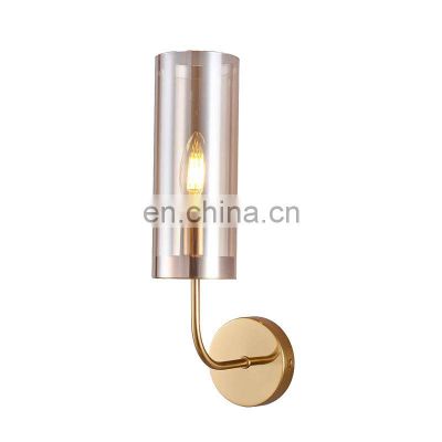 Nordic Indoor Bedroom Hotel Hallway Led Wall Light Champagne Glass Wall Light Wall Sticker Mirror Led Light