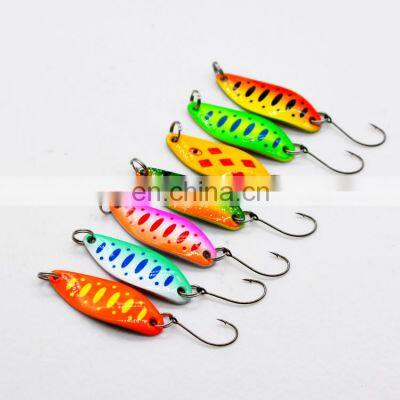 Very low prices  3.5g  Trout  Colorful Spoon Bait Fishing Lure Trout Single Hook