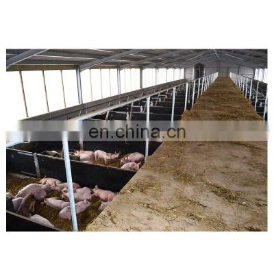 Low cost prefabricated steel frame pig farm grower house sheds in Qingdao