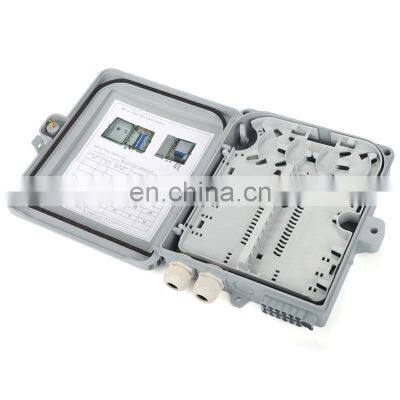 12 Core Outdoor IP65 FTTH 8 core plug optical termination fiber splitter box Cassette optical fiber splitter MINI PLC