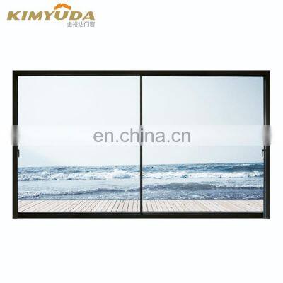 Contemporary Contracted Narrow Bezel Kitchen Door Glass Box Thin Border Tempered Glass Sliding Door