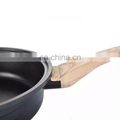 OEM Die Cast Non Stick Frying Pan Bakelite Handle Cooking Pots And Pans Smoke Less Deep Fry Cast Aluminum Cooking Pot photo-5