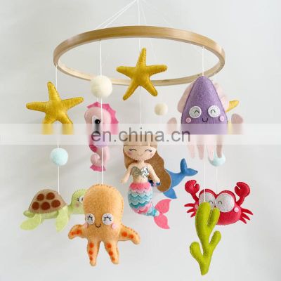 Hot Product Ocean nursery mobile Mermaid mobile Sea creatures mobile Baby felt mobile Gift for baby Wholesale