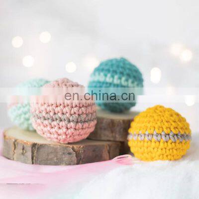 Hot Sale Colourful Crochet Ball Handmade Cat Toy Containing Catnip and Bell Vietnam Supplier Cheap Wholesale