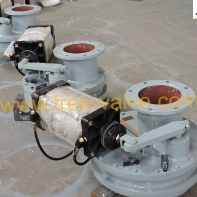 Tungsten carbide Seated Rotary Double Disc Gate Valve for fly ash