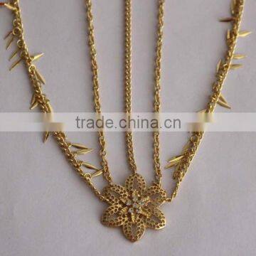 2015New Tassel ShanZuan Flower Leaves Women Hair Accessories Made in China photo-2