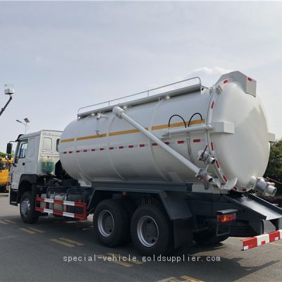 24 Cbm Sucking Sewage and High Pressure Cleaning Rushing Pipe Vacuum Suction Tanker