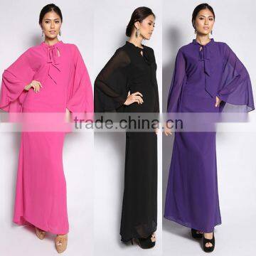 Muslim Clothing Manufacturer Women Long Sleeve Chiffon Colorful Abaya in India