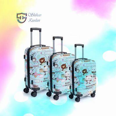 Wholesale Customized ABS PC Hard Shell 20/24/28 Inch Printed Luggage Luxury Design Travel Bags Suitcase Set 3PCS photo-4