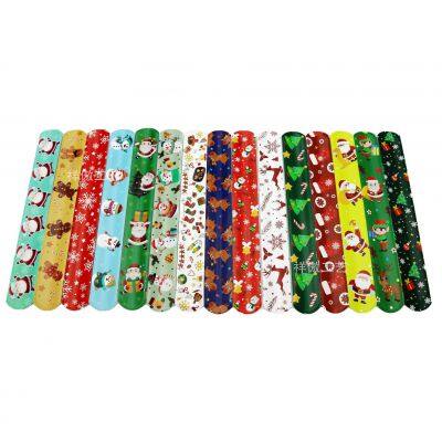 Colorful Circle Hand Bracelet Christmas Slap Bracelet Party Gifts Wristband photo-5