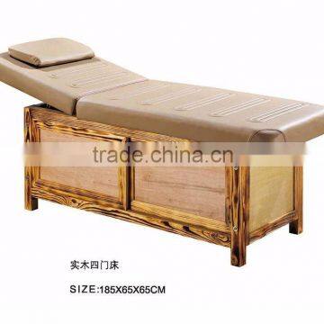 Beiqi 2016 Solid Wood Exquisite Decoration Full Body Massage Bed Strong SPA Massage Table for Sale in Guangzhou photo-3